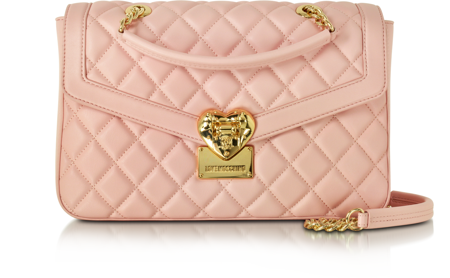 love moschino heart quilted shoulder bag