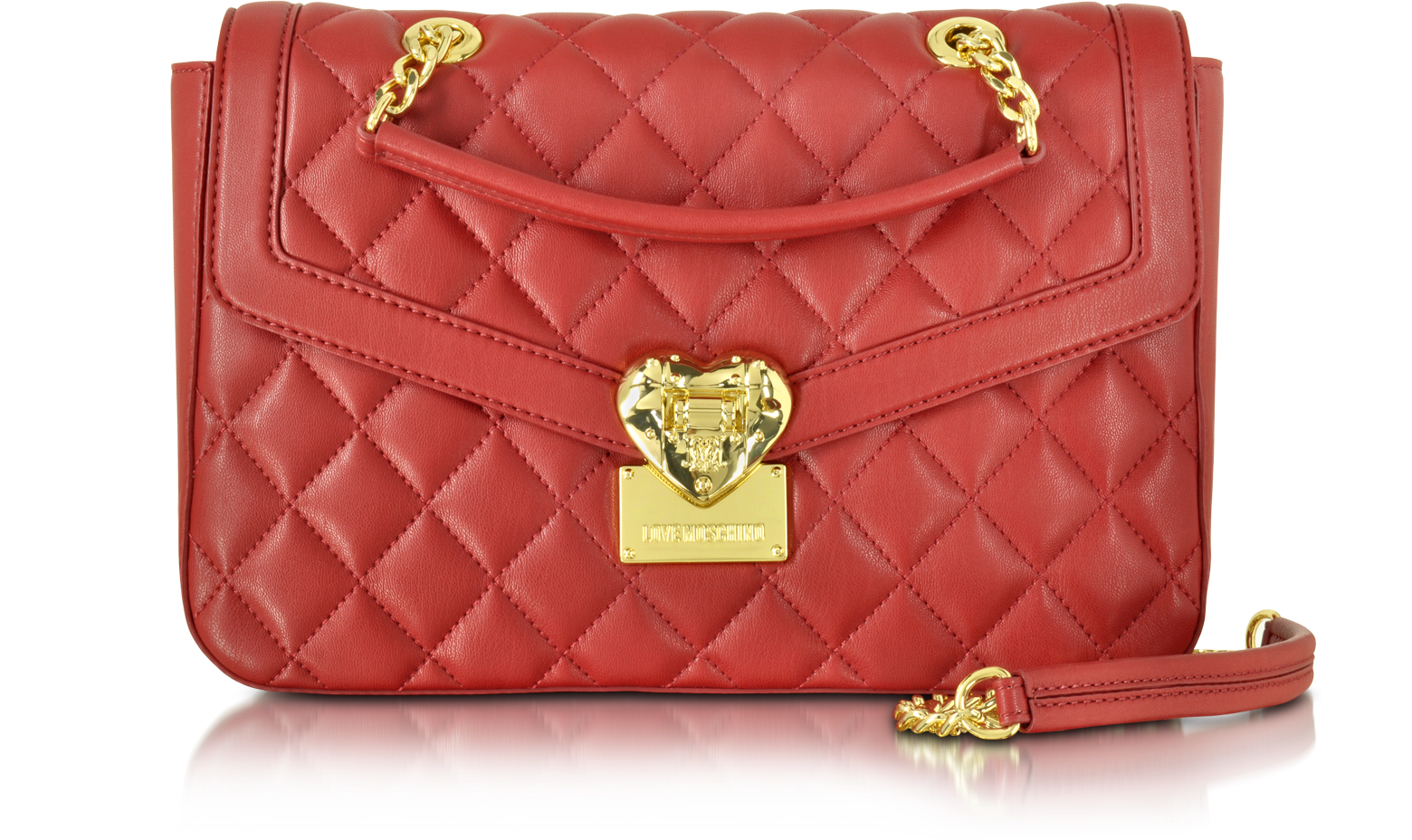 moschino red heart bag