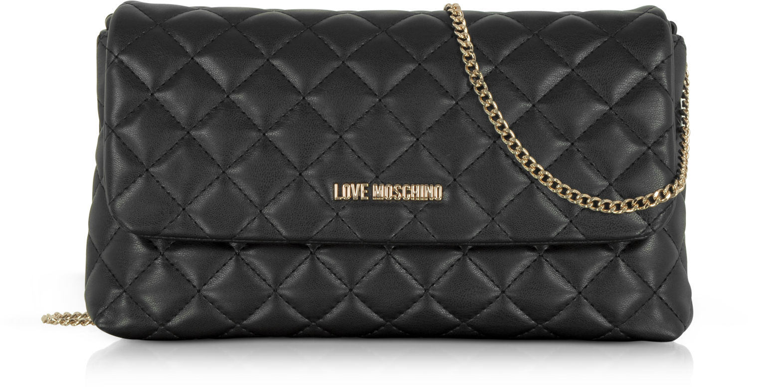 black love moschino bag