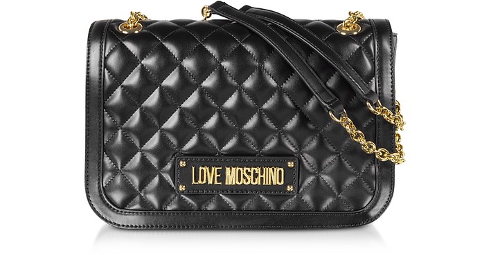 Quilted Eco-leather Shoulder Bag - Love Moschino