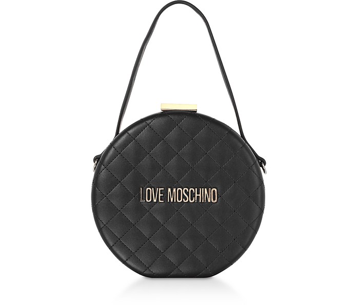 Quilted Eco-leather Round Bag - Love Moschino