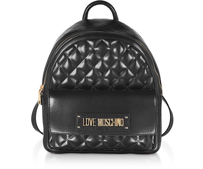 Quilted Eco-leather Backpack - Love Moschino