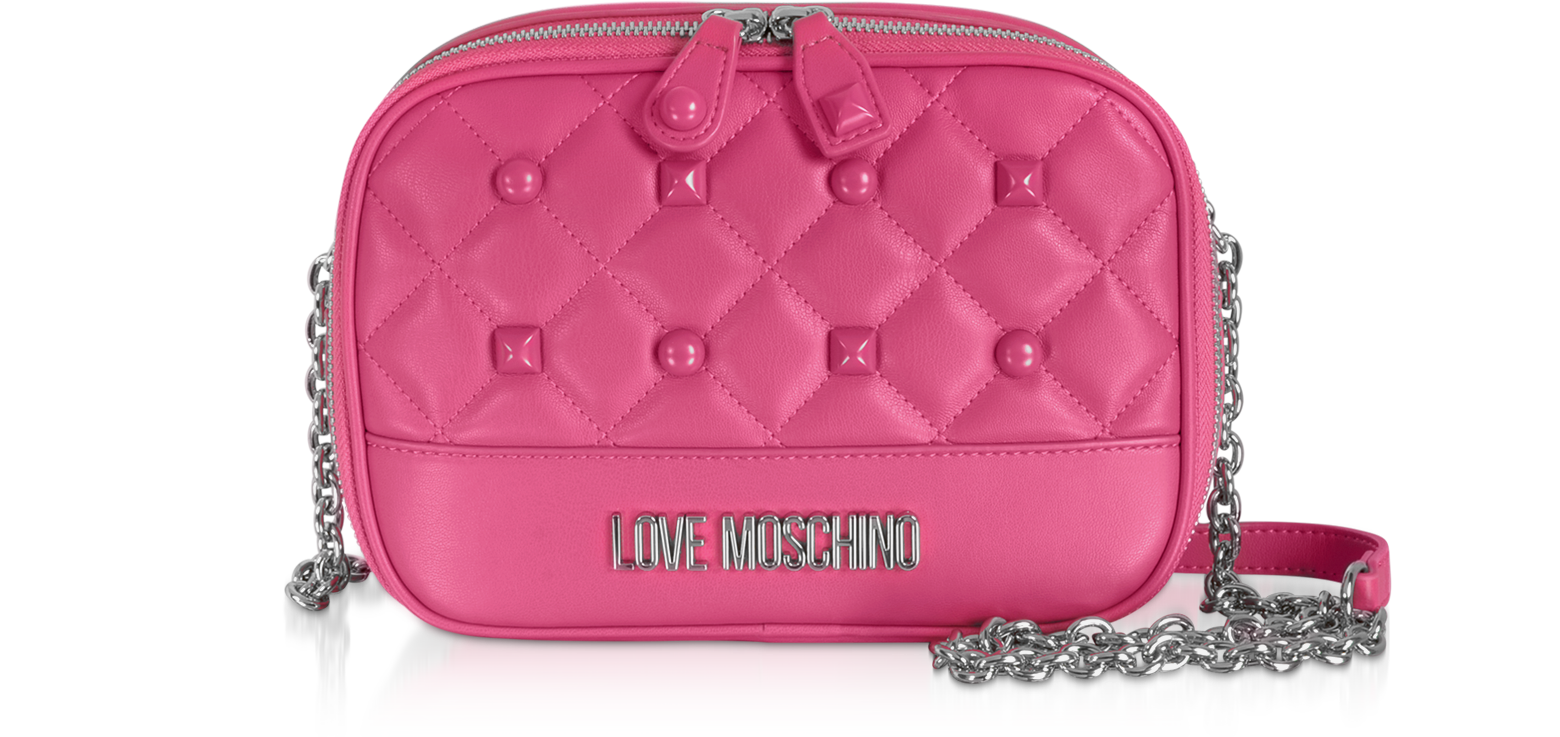 Love Moschino Quilted Crossbody Bag in Pink