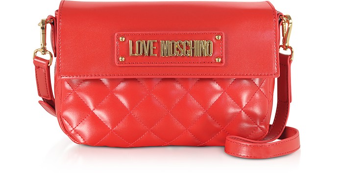 Quilted Eco-Leather Shoulder Bag - Love Moschino