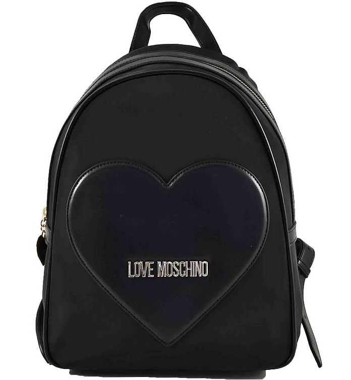 Women's Black Backpack - Love Moschino