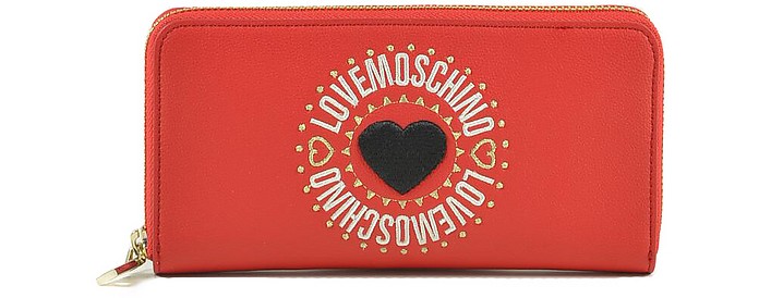 Women's Red Wallet - Love Moschino