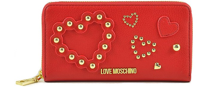 Women's Red Wallet - Love Moschino