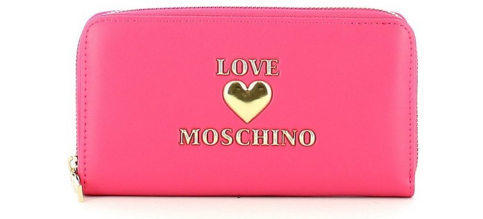 Pink Zip Around  Women's Wallet - Love Moschino