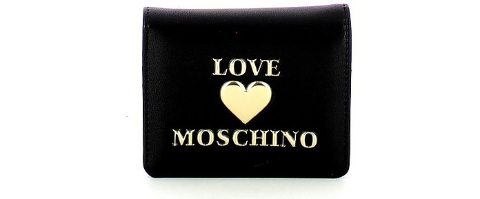 Women's Black Wallet - Love Moschino