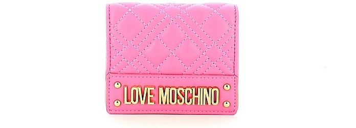 Pink Small Flap Wallet - Love Moschino