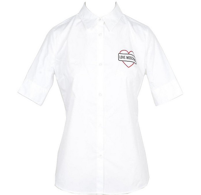 Women's White Shirt - Love Moschino / u XL[m
