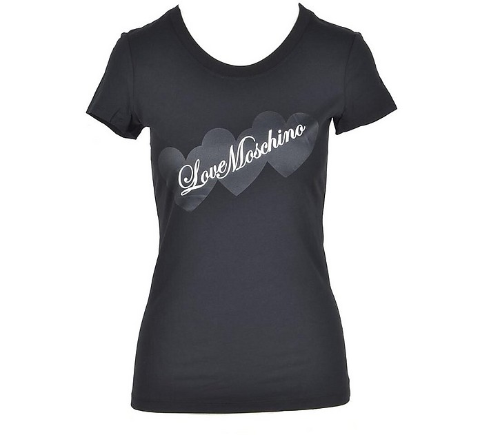 Women's Black Tshirt - Love Moschino