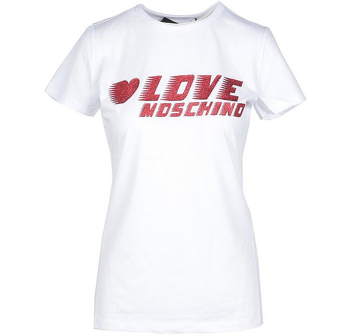 Women's White Tshirt - Love Moschino