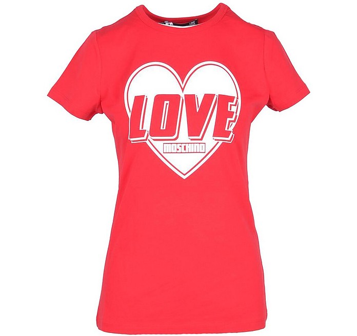 Women's Red Tshirt - Love Moschino