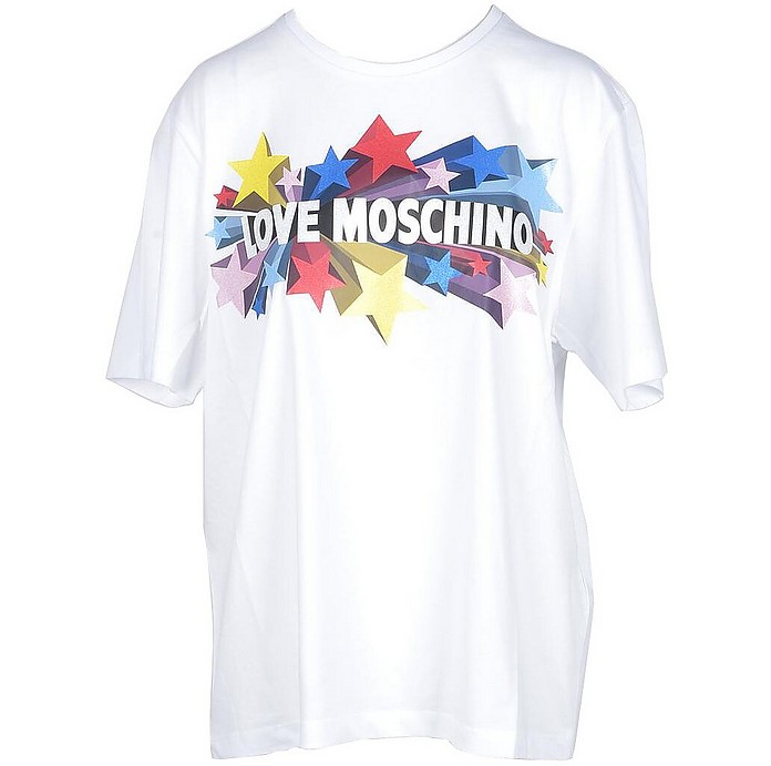 Women's White Tshirt - Love Moschino