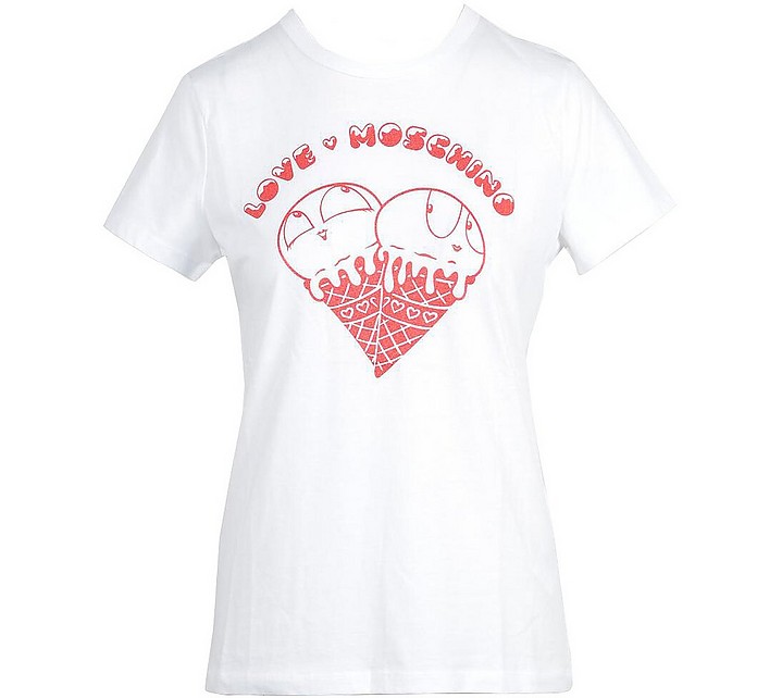 Women's White T-Shirt - Love Moschino