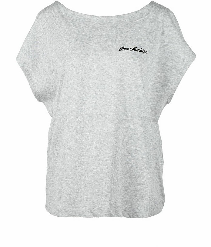 Women's Gray T-Shirt - Love Moschino