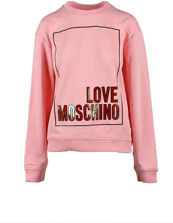 Love Moschino Women's Pink Sweatshirt 38 IT at FORZIERI