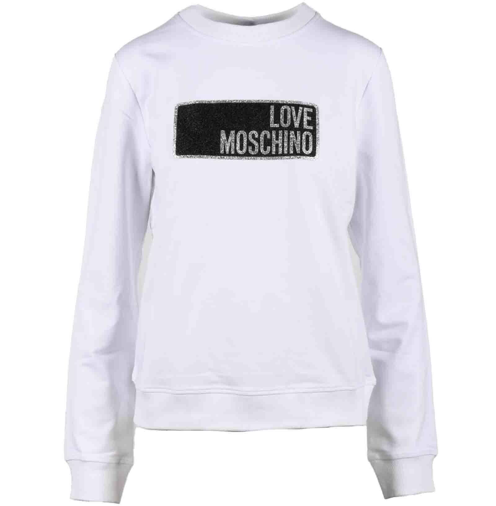 søvn stewardesse belønning Love Moschino Women's White Sweatshirt 44 IT at FORZIERI