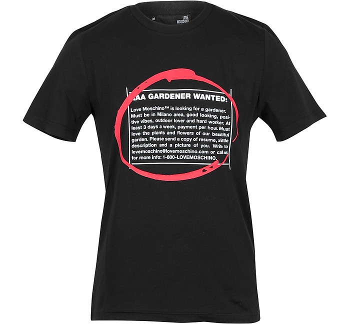 Black Cotton Men's T-Shirt - Love Moschino