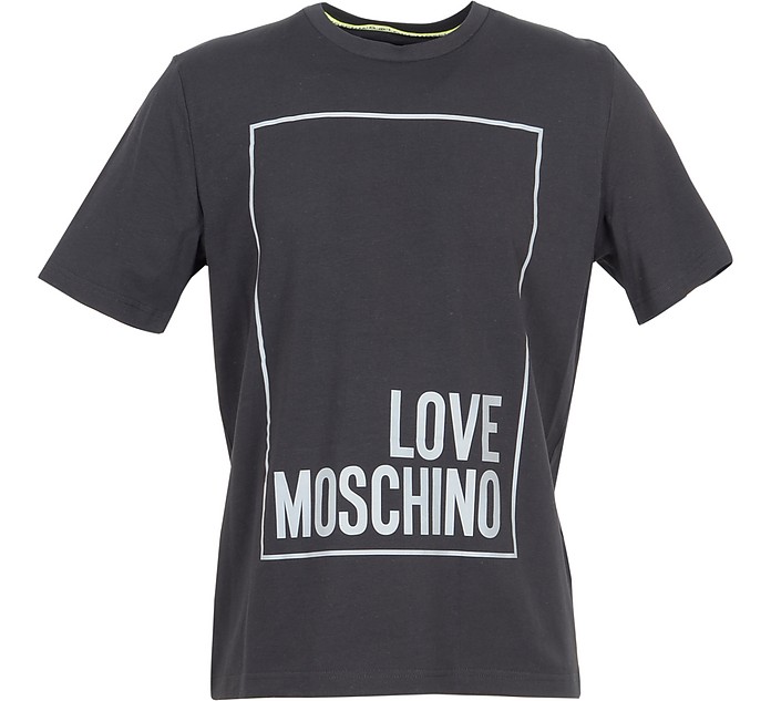 Consider ammunition ferry Love Moschino / ラブ モスキーノ M Signature Print Black Cotton Men's T-Shirt -  FORZIERI