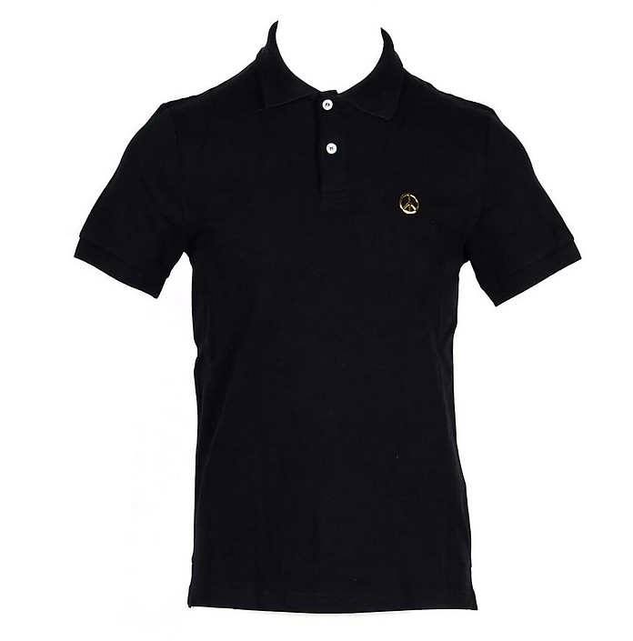 Black Cotton Men's Polo Shirt' - Love Moschino