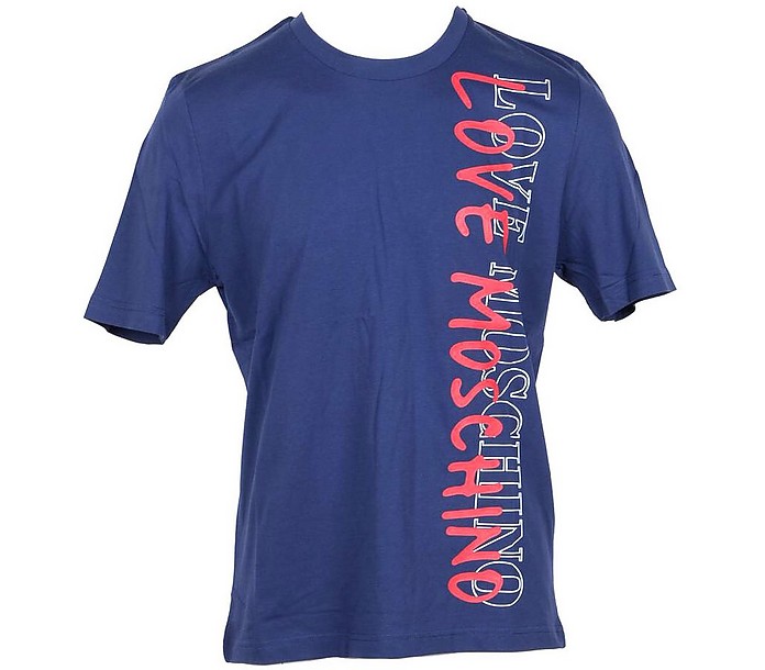 Men's Blue T-Shirt - Love Moschino / u XL[m