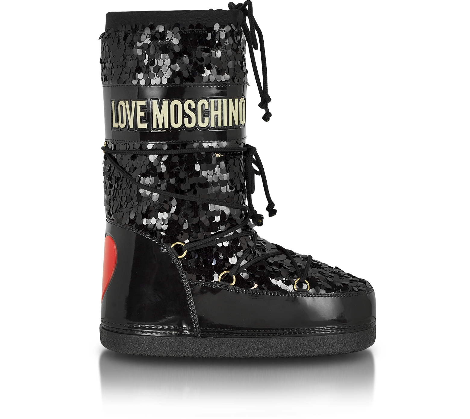 Love Moschino - Black Sequins Boots 