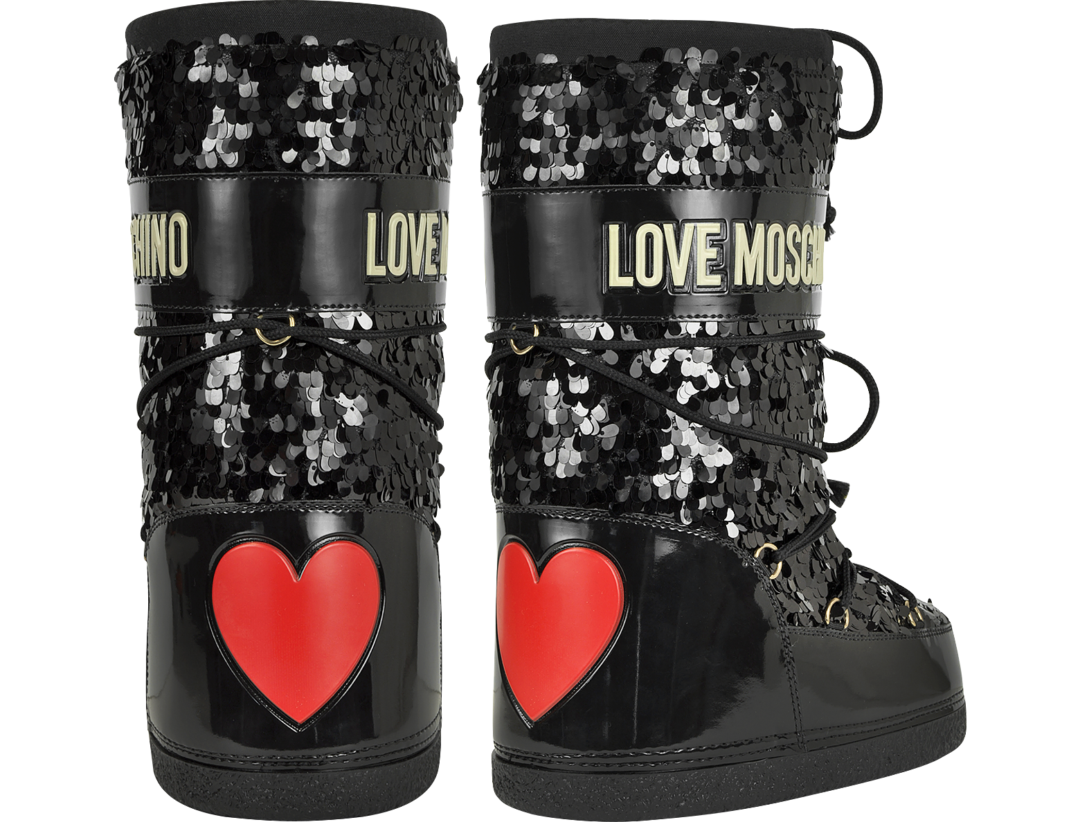 love moschino sequin snow boots