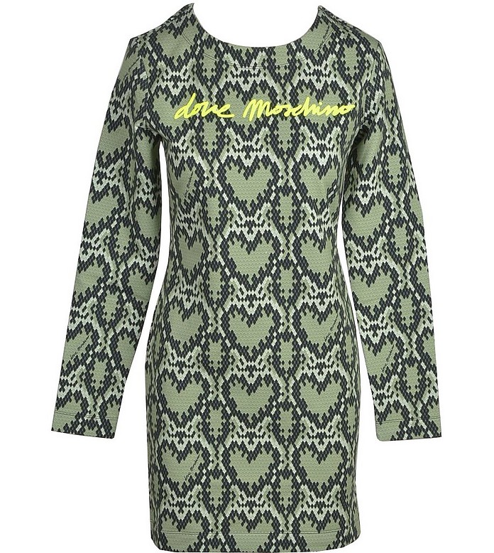 Women's Black / Green Dress - Love Moschino