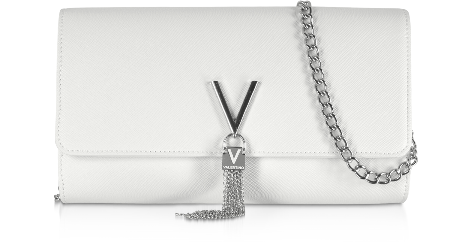 Valentino White VSling Shoulder Bag at FORZIERI