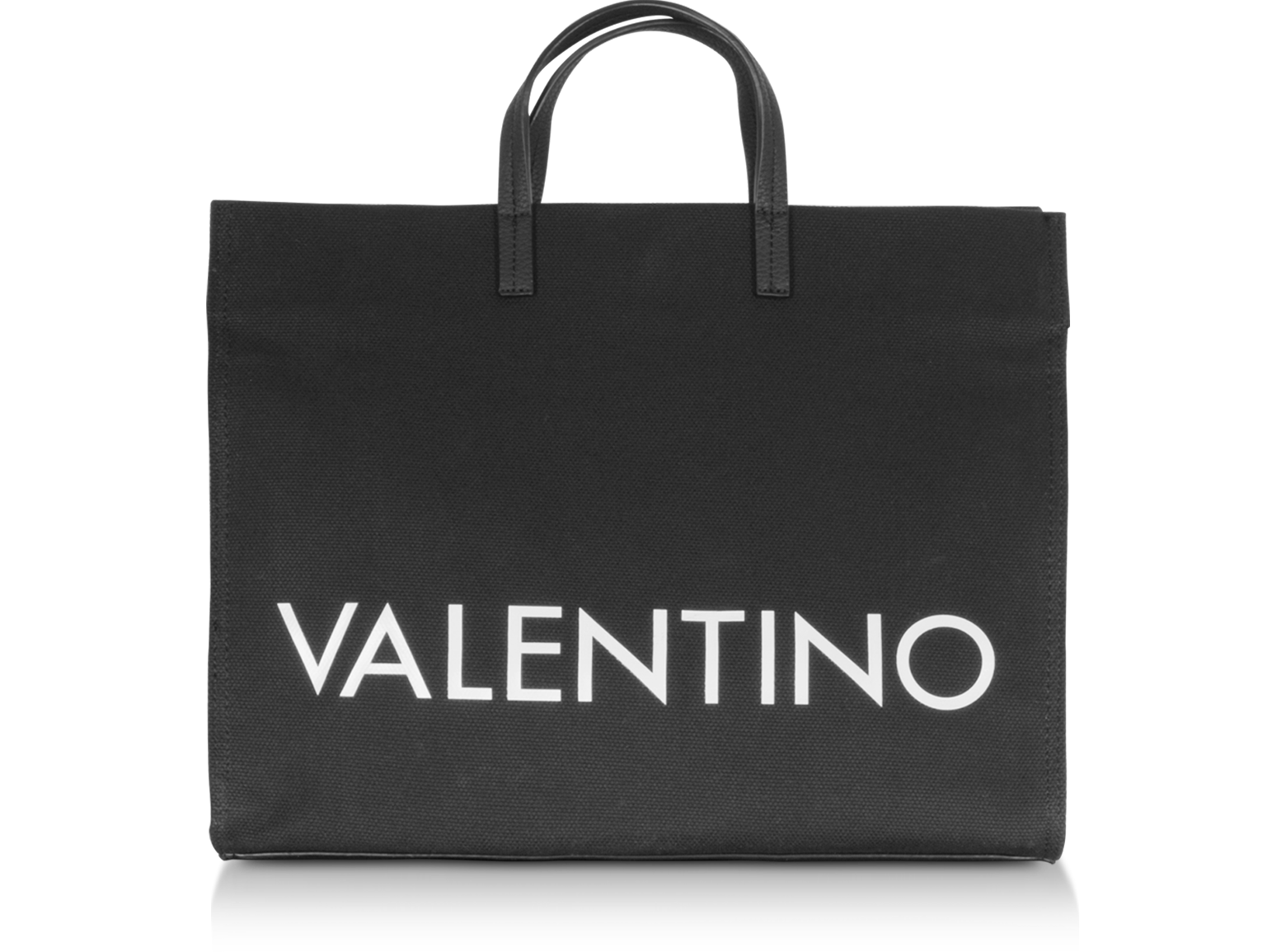 Bernardo Valentino Tote Bag A4 Plain Logo Black women's USED FROM JAPAN