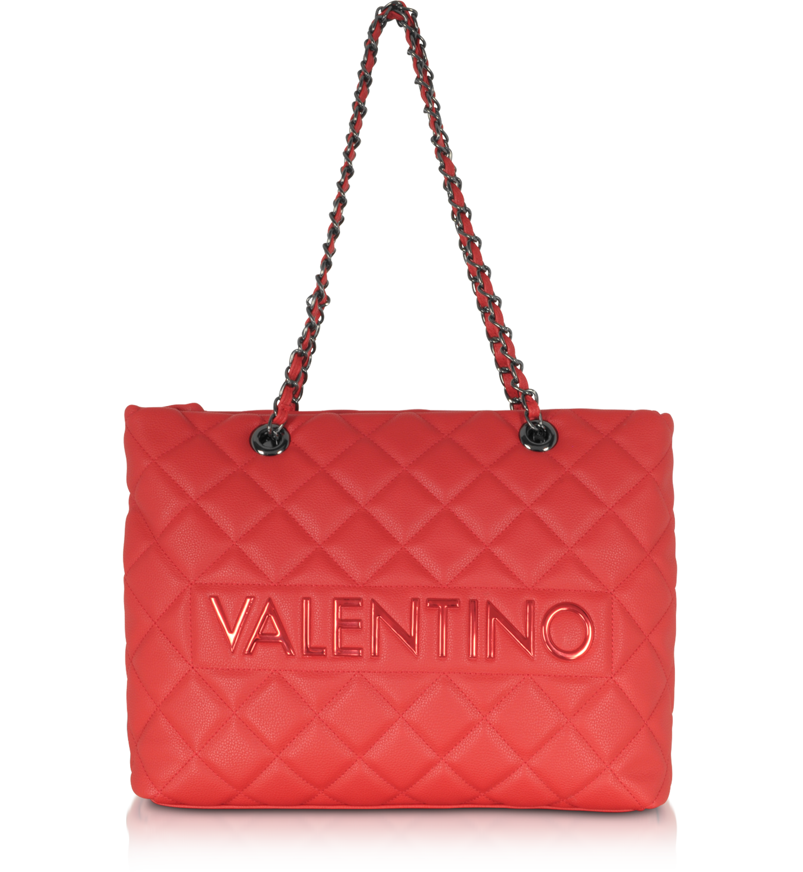 Valentino by Mario Valentino Red Licia Quilted Crossbody Bag at FORZIERI