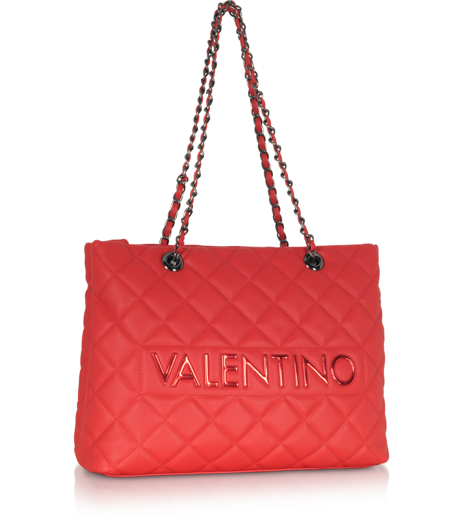 Valentino Black and Red VRing Shoulder Bag at FORZIERI