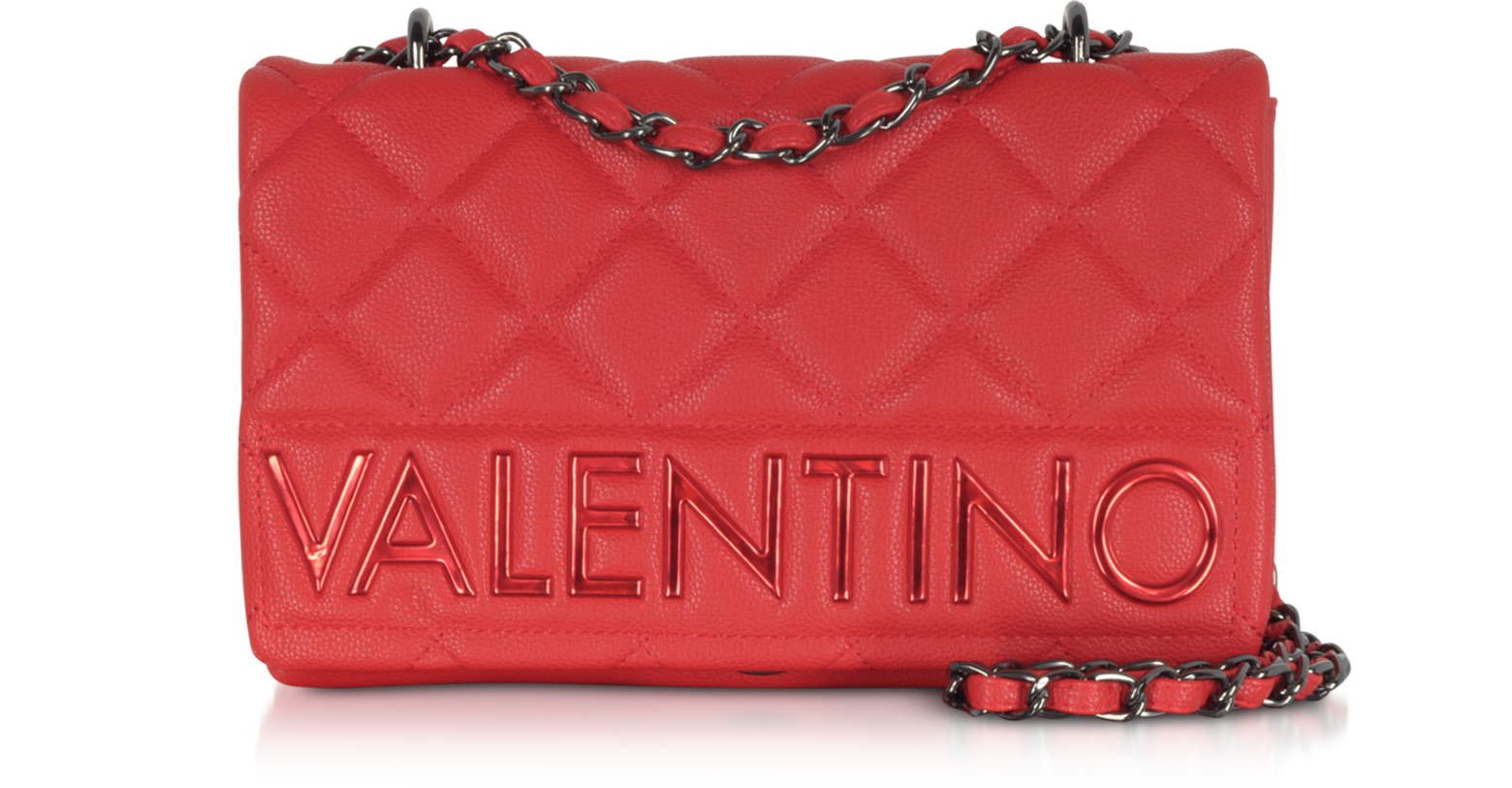 $895 NWT MARIO VALENTINO RED QUILTED LEATHER DEMI 3 in 1 SHOULDER BAG  CROSSBODY
