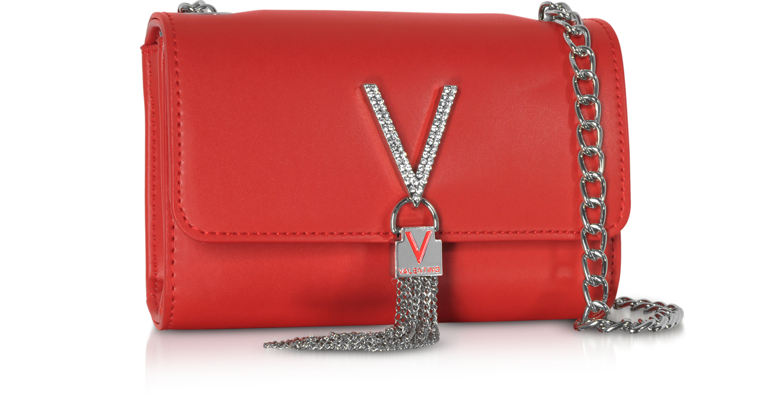 Valentino by Mario Valentino Red Ranma Mini Shoulder bag w/Crystals at  FORZIERI