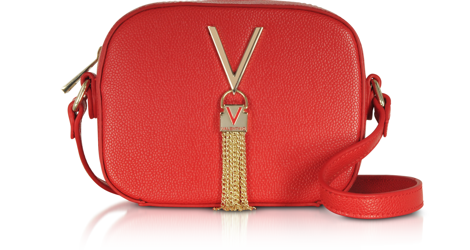 Valentino by Mario Valentino Red Heart Lock Detail Mini Cross Body
