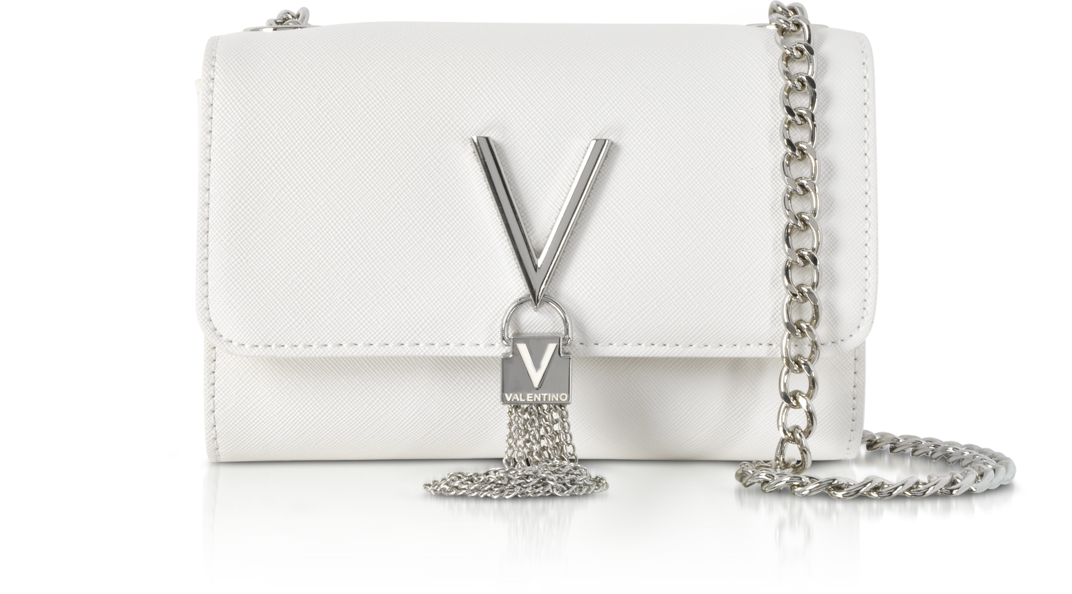 Valentino Bags Divina foldover tassel detail cross body bag in