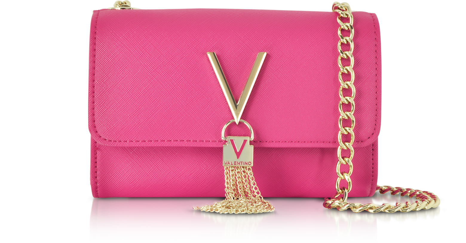 Valentino by Mario Valentino Pink Licia Quilted Small Shoulder Bag at  FORZIERI