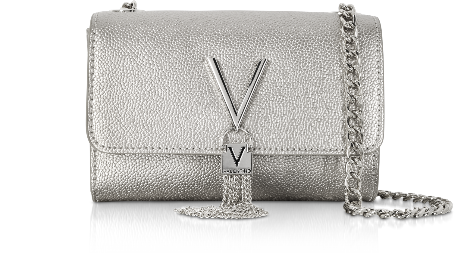 silver valentino bag