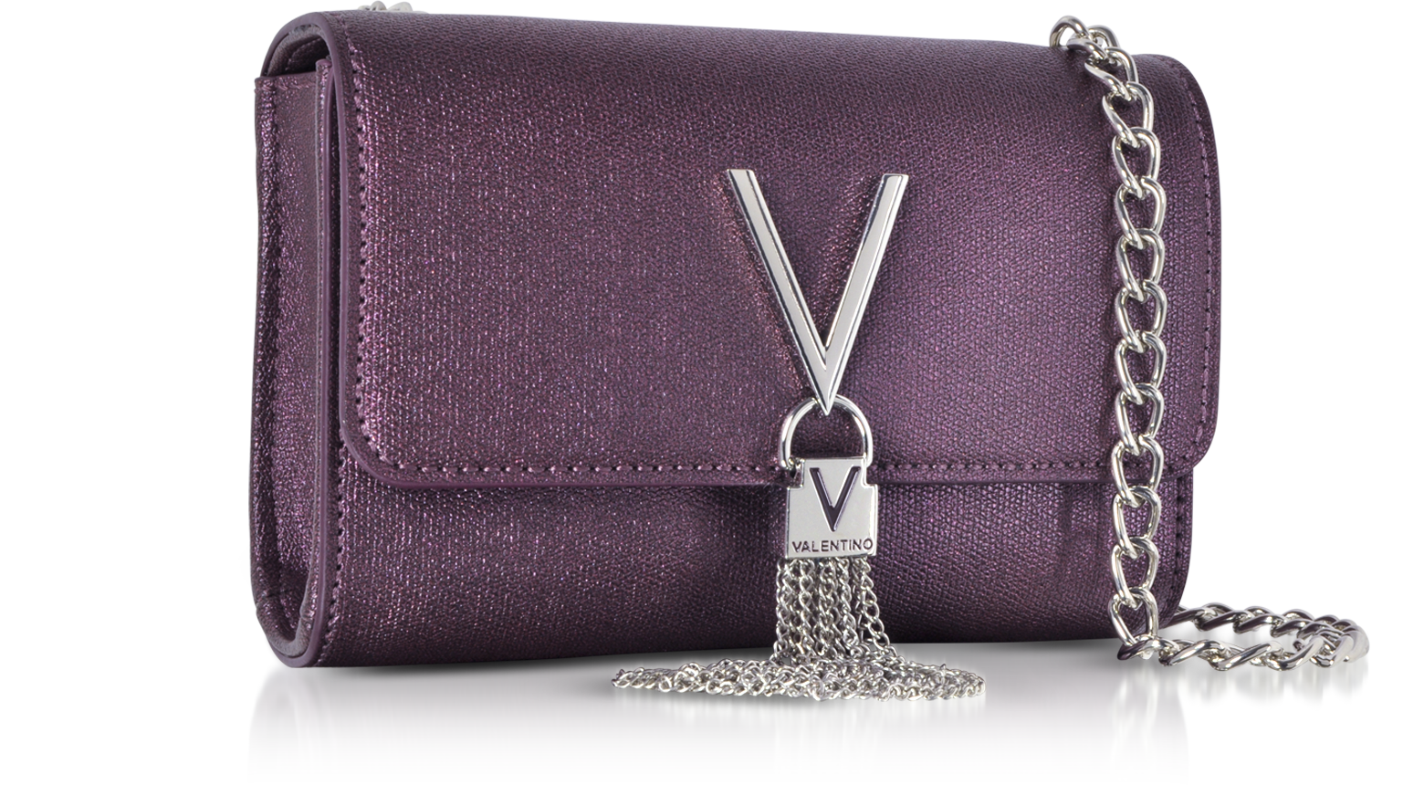 Traktat Revolutionerende dyr Valentino by Mario Valentino Burgundy Eco Grained Leather Marilyn Mini  Shoulder Bag at FORZIERI