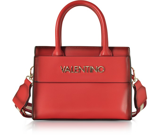 Valentino by Mario Valentino Red Small Blast Eco Leather Tote Bag at ...
