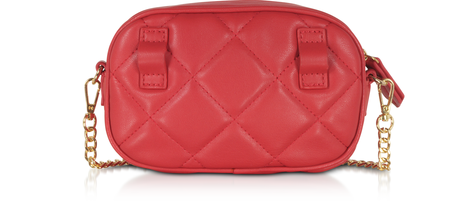Valentino Bags Ocarina quilted bag with cross body chain strap in red