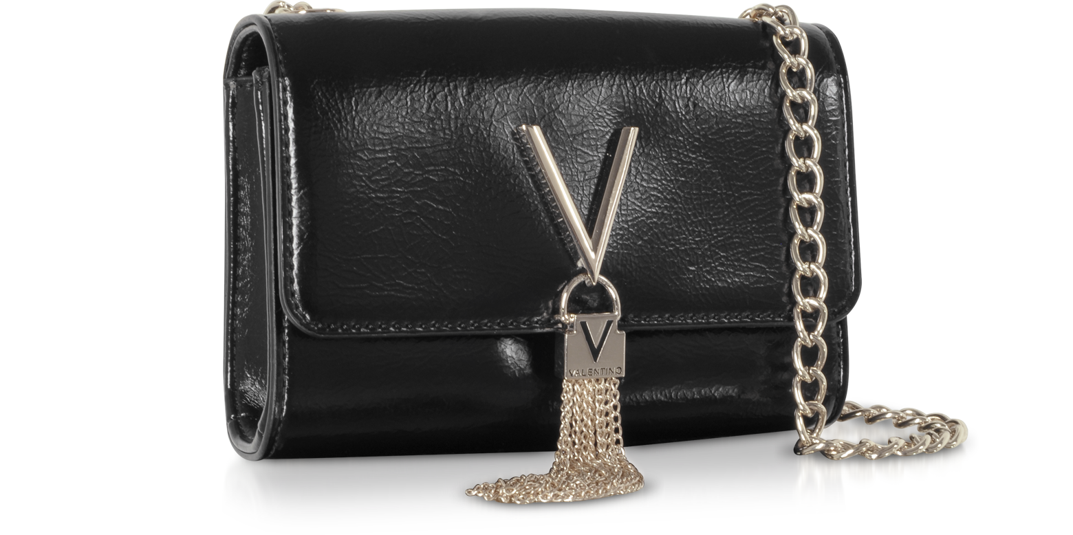 by Mario Valentino Oboe Shiny Leather Shoulder Bag at FORZIERI