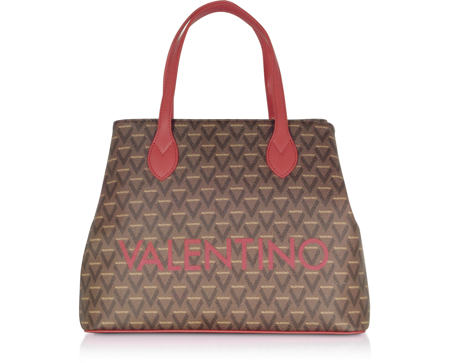 Valentino by Mario Valentino Mandolino red studded tote bag