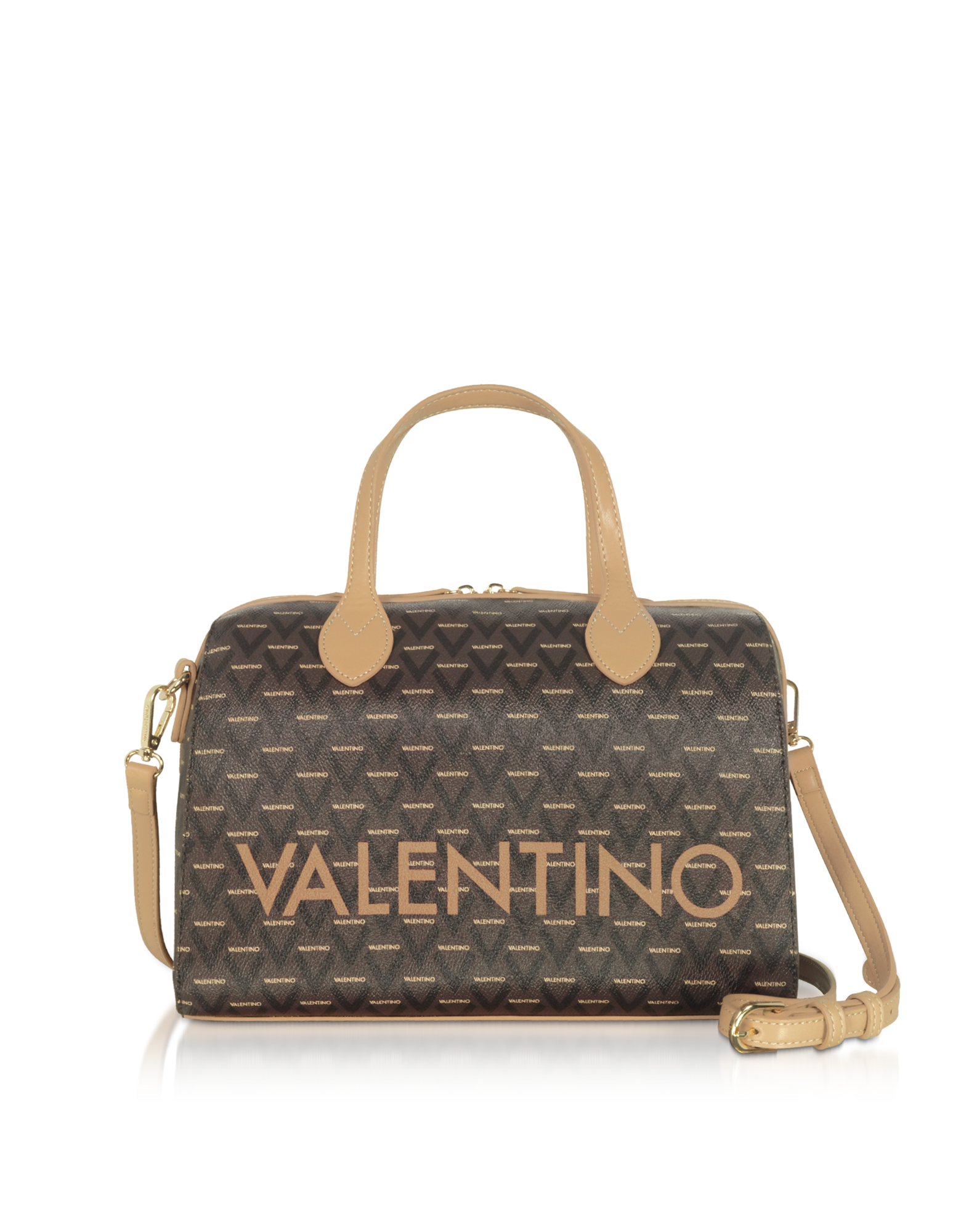 Valentino by Mario Valentino Camel Liuto Signature Eco Leather