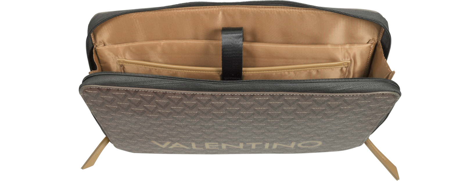 Valentino by Mario Valentino Black Liuto Signature Eco Leather Backpack at  FORZIERI