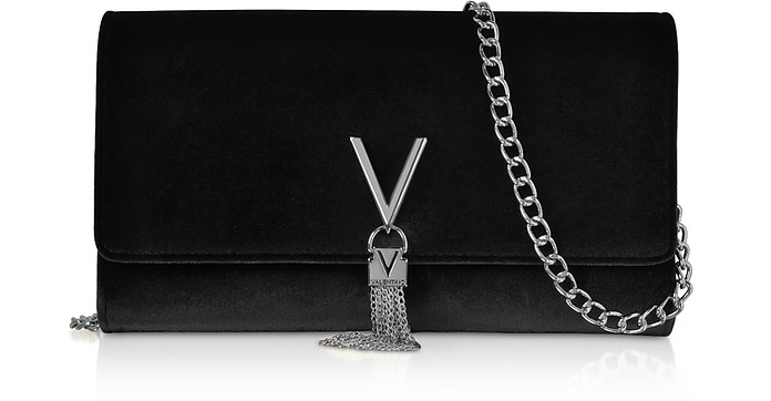 Black Velvet Marilyn Shoulder Bag - VALENTINO by Mario Valentino