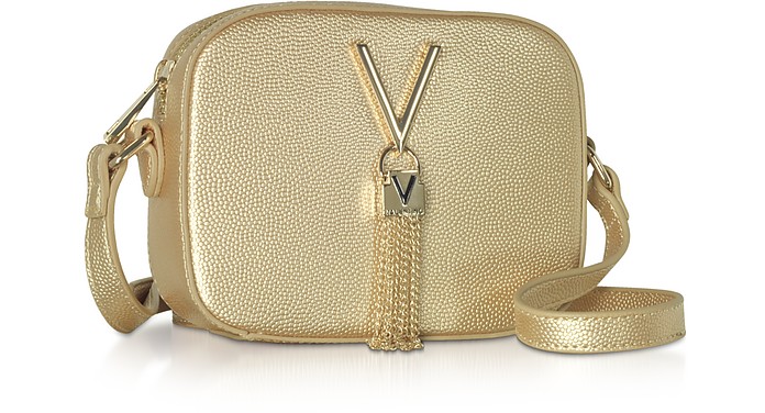 Valentino by Mario Valentino Gold Lizard Embossed Eco Leather Divina ...
