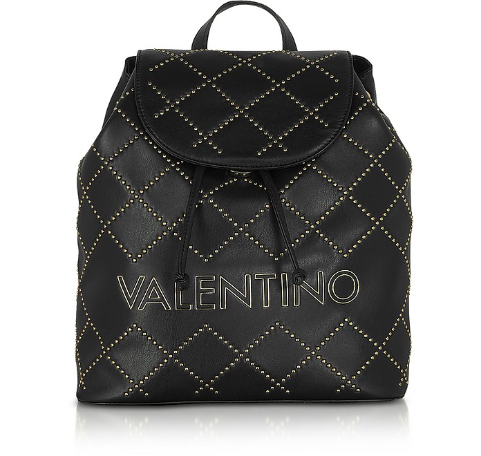 Valentino by Mario Valentino Mandolino Black Eco-Leather Studded 